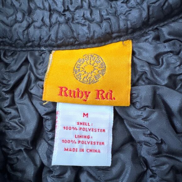 Ruby Rd 100% silk multicolored zip up jacket size medium - Picture 6 of 15